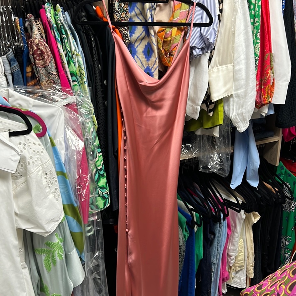 ZARA Light Pink Satin feel dress